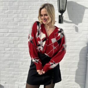 Cardigan Rouge Angora